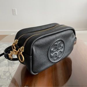 TORY BURCH Perry Bombe Mini Camera / Crossbody Bag (Black)